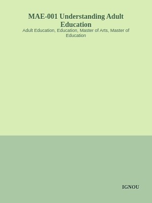 MAE-001 Understanding Adult Education